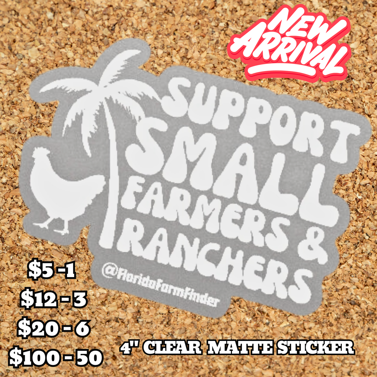 Small Farms Support Sticker